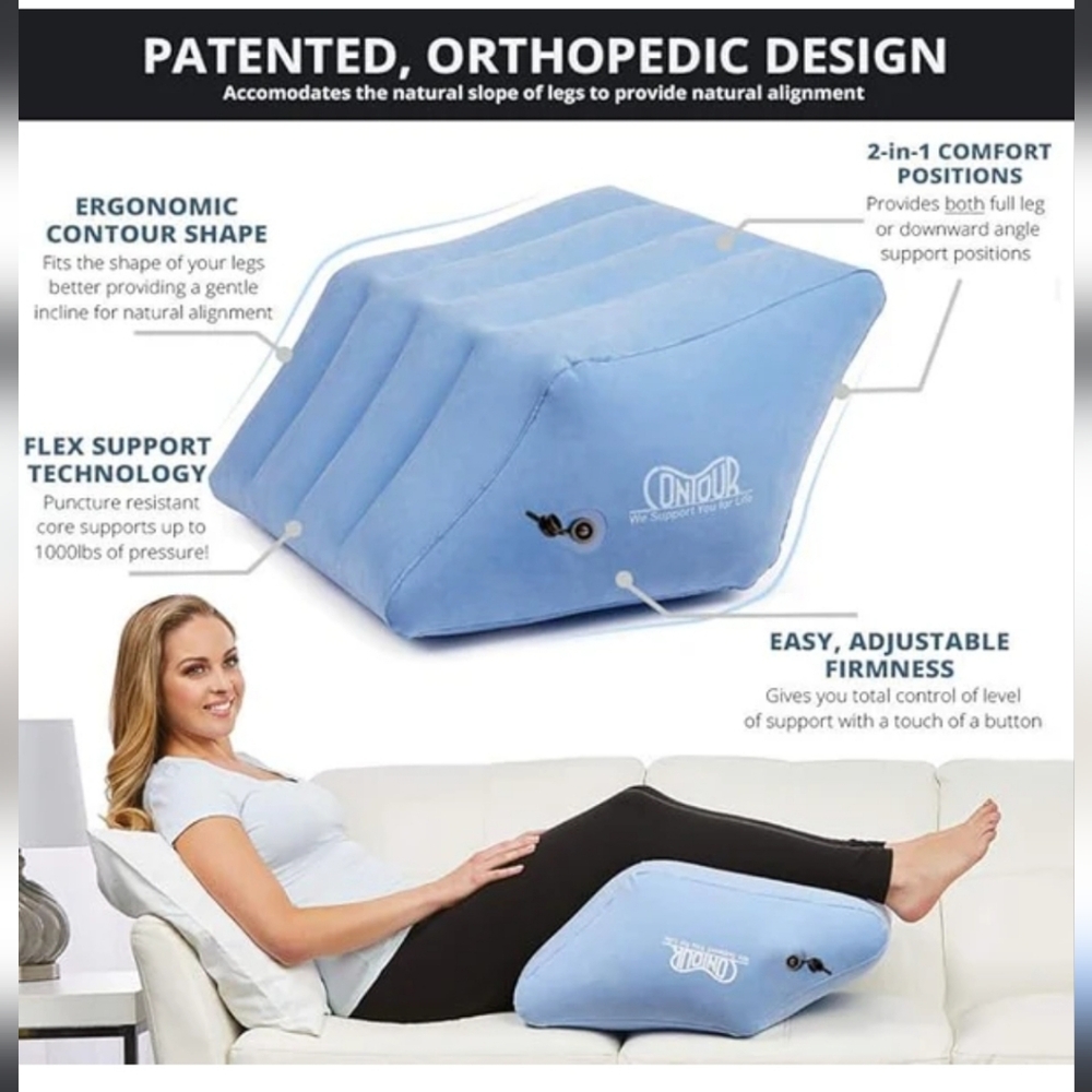 Contour 2 In 1 Leg And Knee Relief Pillow Wedge | NWOT | As Seen On TV